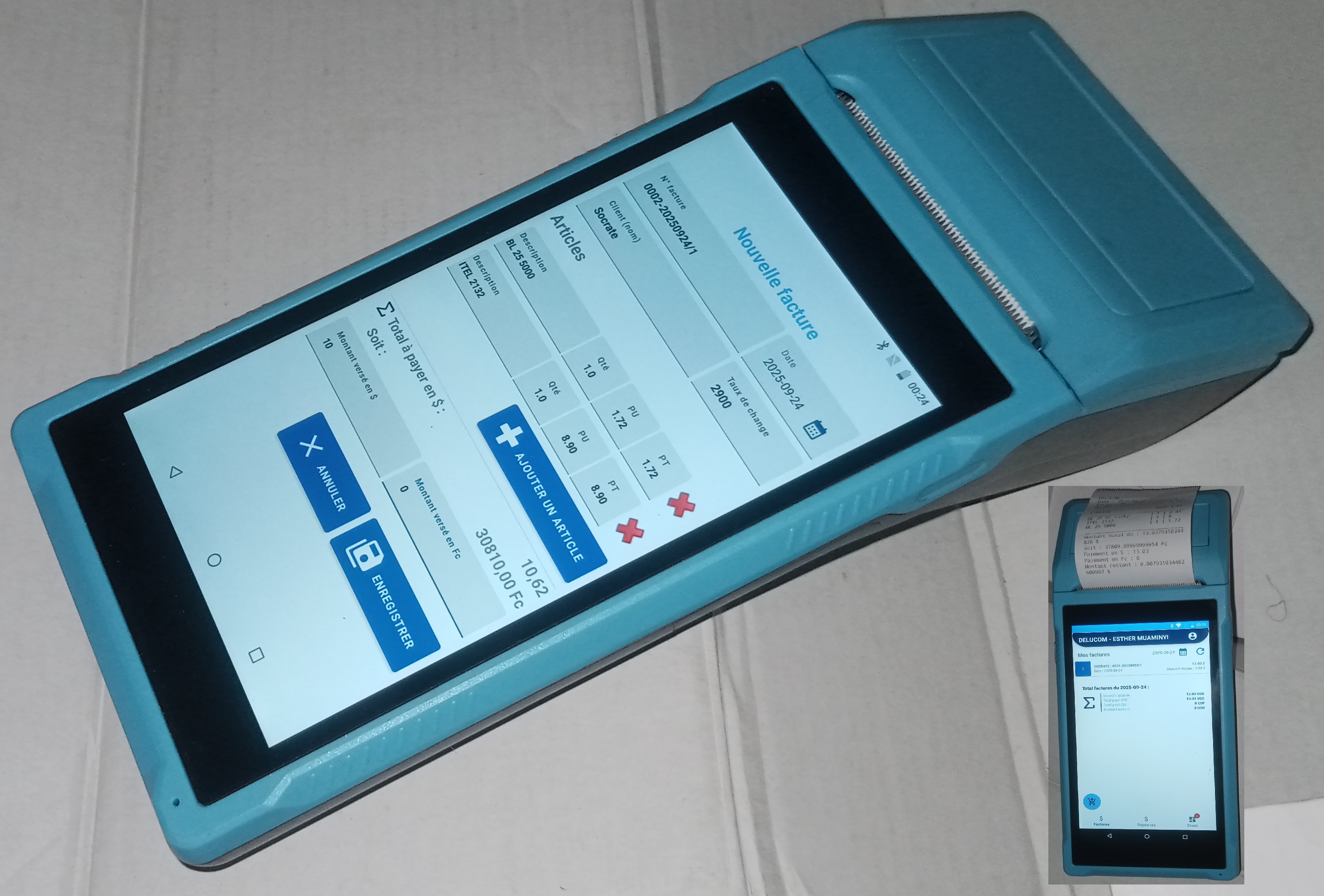 Screen d'une App de vente